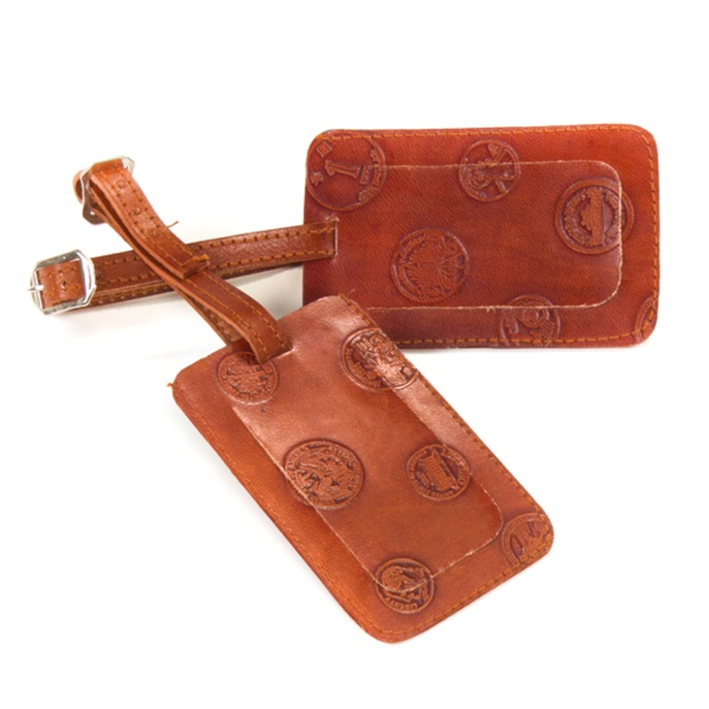 🌹 NWT Leather Luggage Tags